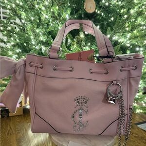 Juicy couture daydreamer Pink Handbag with Chain Detail